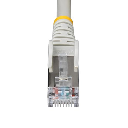 StarTech.com 50ft Gray CAT6a Ethernet Cable, Snagless RJ45, 10GbE, 100W PoE++, S/FTP, 500MHz, 27AWG Pure Bare Copper, LSZH Grey 50 ft.