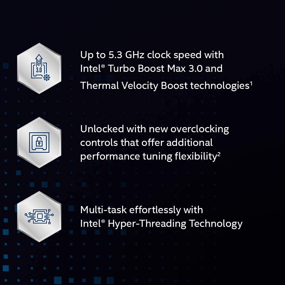 Intel Core i9-10900K Desktop Processor 10 Cores up to 5.3 GHz Unlocked  LGA1200 (Intel 400 Series Chipset) 125W