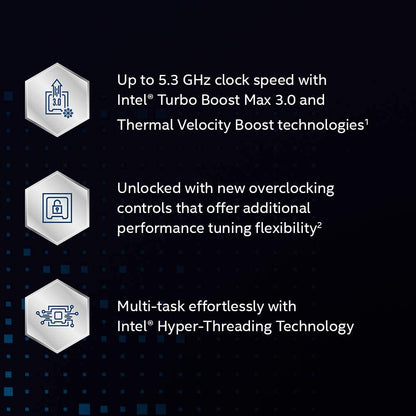Intel Core i9-10900K Desktop Processor 10 Cores up to 5.3 GHz Unlocked  LGA1200 (Intel 400 Series Chipset) 125W