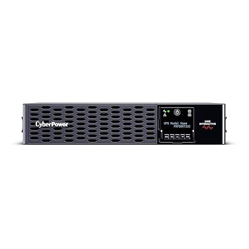 CyberPower PR750RT2UC Smart App Sinewave UPS System, 750VA/750W, 8 Outlets, 2U Rack/Tower, AVR, Built-in Cloud Monitoring Standard 750VA