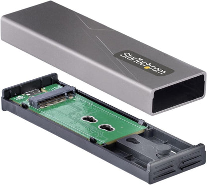 StarTech.com USB-C 10Gbps to M.2 NVMe or M.2 SATA SSD Enclosure - Tool-free External M.2 PCIe/SATA NGFF SSD Aluminum Case - USB Type-C&amp;A Host Cables - Supports 2230/2242/2260/2280 (M2-USB-C-NVME-SATA)