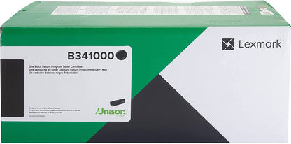 Lexmark, LEXB341000, Return Program Toner Cartridge, 1 Each