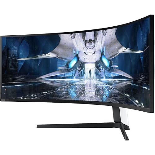 SAMSUNG 49 Odyssey Neo G9 G95NA Gaming Monitor, 4K UHD Mini LED Display, Curved Screen, 240Hz, 1ms, G-Sync and FreeSync Premium Pro, LS49AG952NNXZA, White & Black LS49AG952NNXZA 49 inch