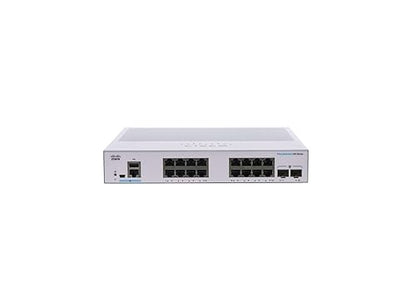 CISCO DESIGNED Business CBS250-16T-2G Smart Switch | 16 Port GE | 2x1G SFP | Limited Lifetime Protection (CBS250-16T-2G) (CBS250-16T-2G-NA) Switch 16-port GE / 2 x GE uplinks