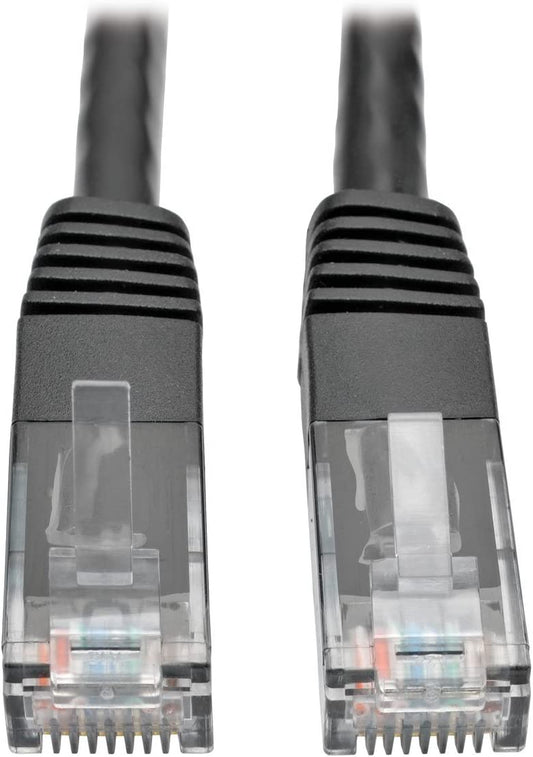 Tripp Lite Cat6 Cat5e Gigabit Molded Patch Cable RJ45 M/M 550MHz, 25 ft., Black 25 ft. Black