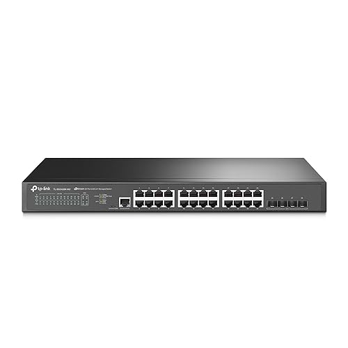 TP-Link JetStream 24-Port 2.5GBASE-T L2+ Managed Switch with 4 10GE SFP+ Slots (TL-SG3428X-M2) - SDN Integrated, Cloud Access & Omada App 24 2.5G Port + 4 10GE SFP+