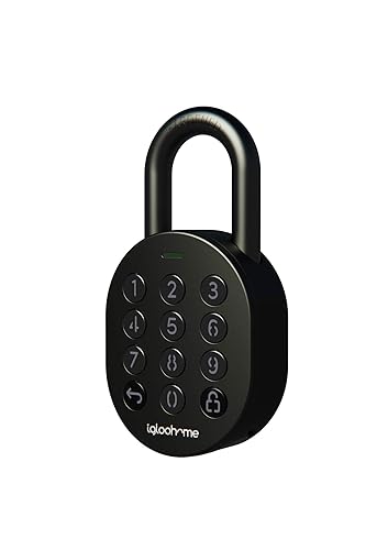 Igloohome Smart Padlock, Smart Lock w/Case- iOS/Android App Remotely Generates Bluetooth-Keys/Pin Codes for Single Use, Recurring, Specific Dates, Lock Needs No Internet (ONE Year Warranty)