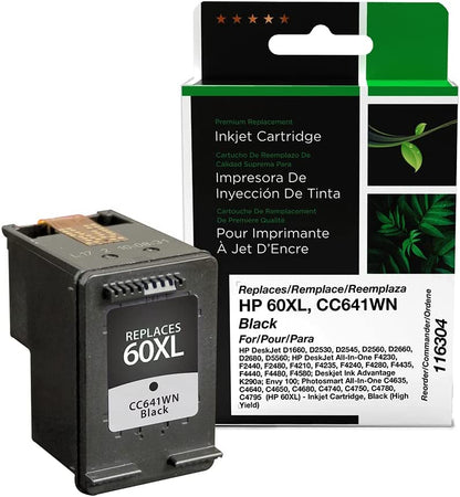 Inksters of america HP 60XL DeskJet D2530 D2545 D2560 D2660 D5560 HP Deskjet All In One F4200 Series F4440 F4480 Photosmart All In One C4640 C4650 C4680 C4795 High Yield Ink Cartridge Black