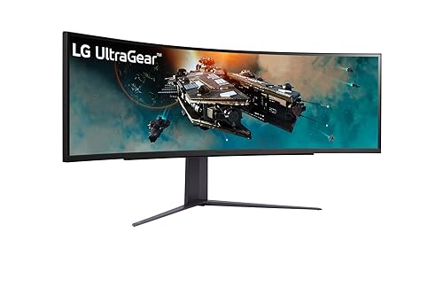 LG Ultragear 49GR85DC-B 49” 32:9 Dual QHD Curved(1000R) Gaming Monitor with 240Hz Refresh Rate,1ms (GtG), DCI-P3 95% (Typ.) / VESA DisplayHDR 1000 / AMD FreeSync Premium Pro
