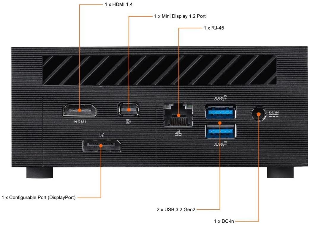 Asus PN63-S1-BB5H000XFD Intel Core i5-11300H/ DDR4/ WiFi/Bluetooth/ USB3.2 Mini PC Barebone System