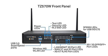 SonicWall TZ570-W Network Security Appliance Secure Upgrade Plus Essential Edition (02-SSC-5664)