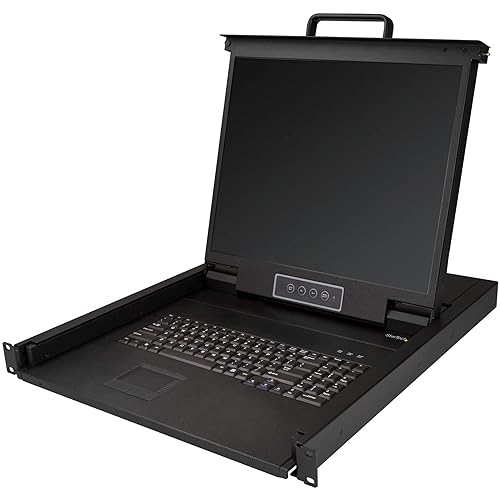 StarTech.com Rackmount KVM Console - 1U - 19in Display - Single Port KVM - Rack Mount Monitor - Rackmount LCD Monitor - Rackmount Console (RKCONS1901) Console 1.70 (43.18 mm) x 19 (482.60 mm) x 21 (533.40 mm)