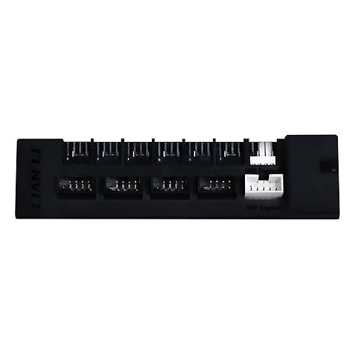Lian Li Universal USB & PWM Fan Hub, Fan Controller with 4 USB Headers - 6 Fan Ports - Magnetic Mounting - 5V/4PIN - PSU/Motherboard Universal Case Compatibility - Black (EG-HUB01B BLACK)