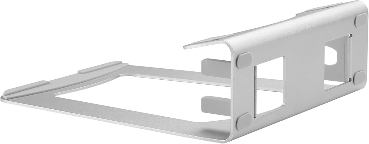 Startech Laptop Stand - 2-in-1 Laptop Riser Stand or Vertical Stand - Ideal for Ultrabooks &amp; MacBook Pro/Air - Ergonomic Angled Notebook Holder for Office Desk - Silver, Aluminum (LTSTND2IN1)