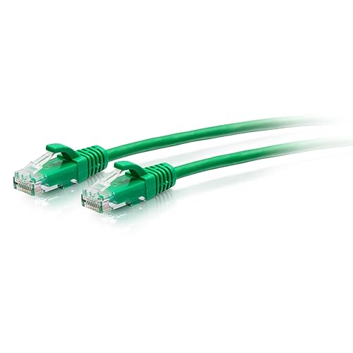 C2G Cat6a Snagless Unshielded (UTP) Slim Ethernet Network Patch Cable (10', Green)