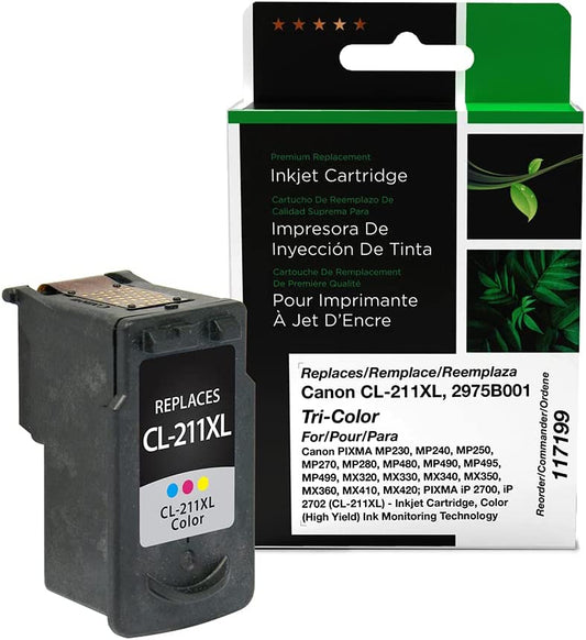 Clover imaging group Clover Imaging Remanufactured High Yield Color Ink Cartridge Replacement for Canon CL-211XL, Tri-Color