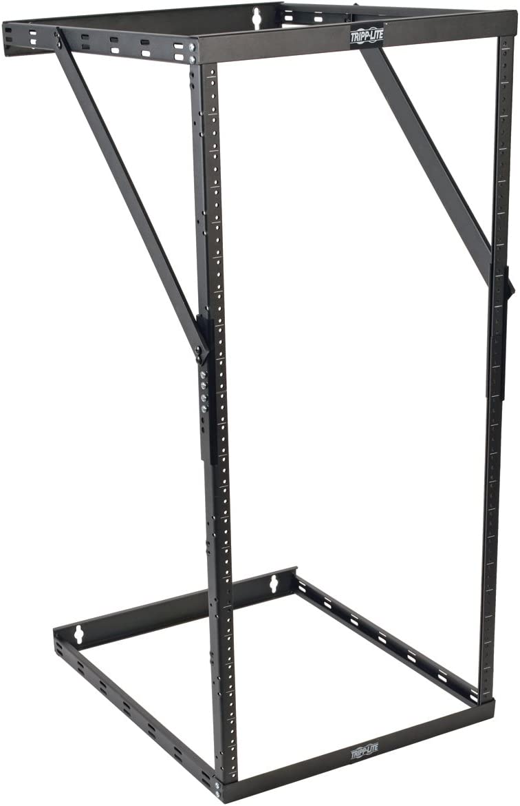 Tripp Lite 8U/12U/22U Expandable Wall-Mount 2-Post Open Frame Rack, Adjustable Network Equipment Rack, UPS Depth, 23.5" Deep (SRWO8U22DP) Expandable (Deep) Rack