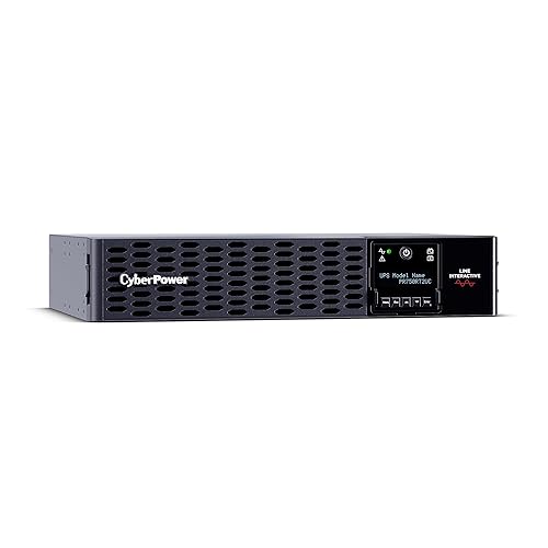 CyberPower PR750RTXL2UC Smart App Sinewave UPS System, 750VA/750W, 8 Outlets, 2U Rack/Tower, AVR, Cloud, EBM Option, Built-in Cloud Monitoring Expandable 750VA