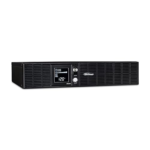 CyberPower OR2200LCDRT2U Smart App LCD UPS System, 2200VA/1320W, 8 Outlets, AVR, 2U Rack/Tower