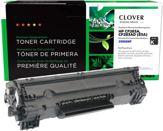 Clover imaging group Clover Remanufactured Toner Cartridge Replacement for HP CF283A (HP 83A) | Black