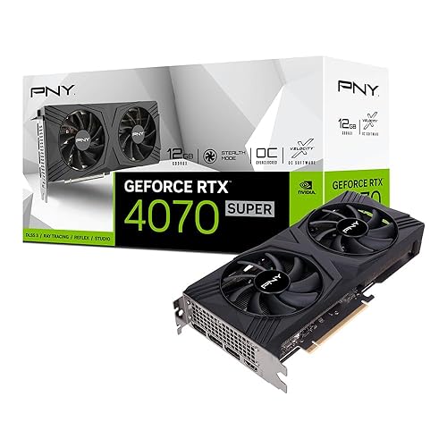 PNY GeForce RTX™ 4070 Super™ 12GB Verto™ Overclocked Dual Fan Graphics Card DLSS 3