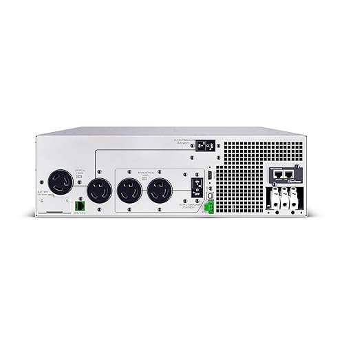 CyberPower OL6KRTHDL High-Density Smart App Online Sinewave UPS Battery Backup and Surge Protector with Long Run Time, Double Conversion Topology, 6000VA/6000W, 4 Outlets, 3U, Pre-Installed RMCARD205