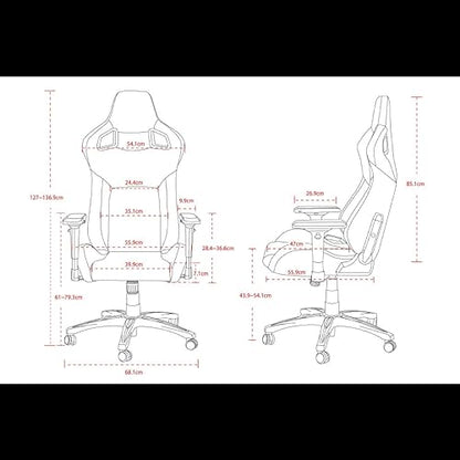 CORSAIR T3 Rush, Fabric Gaming Chair, Gray/Charcoal