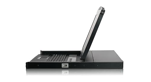 IOGEAR Rackmount 8-Port KVM Switch Console with 17-inch TFT LCD Active Matrix Monitor, Keyboard and Touchpad with 1 USB Cable 1 USB Cable 8-port