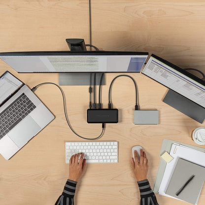 Belkin Thunderbolt 3 Dock Plus w/ 2.6ft Thunderbolt 3 Cable (Thunderbolt Dock for macOS and Windows) Dual 4K @60Hz, 40Gbps Transfer Speeds, 60W Upstream Charging
