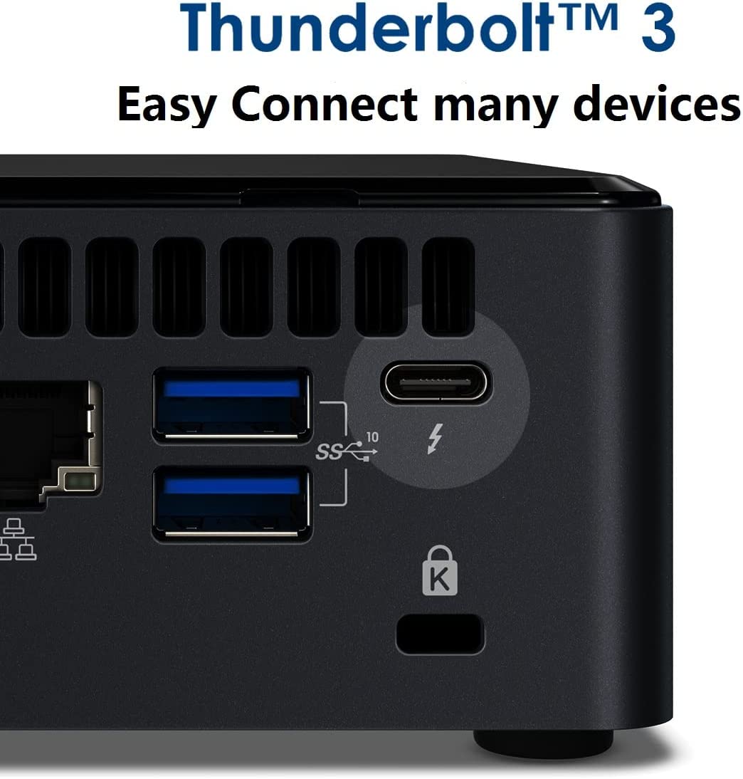 Intel NUC, Intel NUC 10 Mini PC, Win10 Pro Mini Computer, Frost Canyon NUC10i7FNHN, Intel Core i7-10710U, Up to 4.7GHz Turbo, 6 core,25W Intel UHD Graphics, WiFi6, Thunderbolt 3(16GB RAM+512GB SSD)