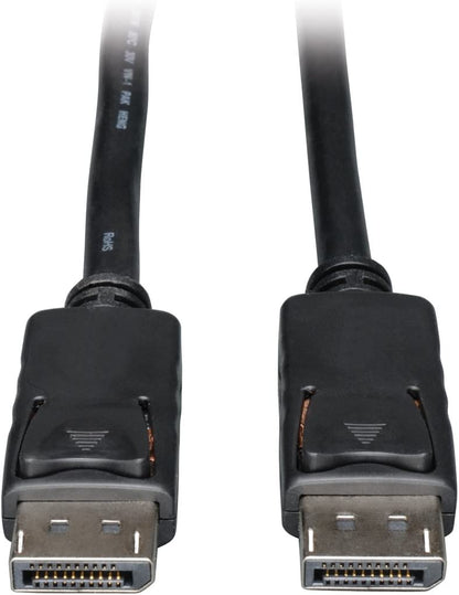 Tripp Lite DisplayPort Cable with Latches (M/M), DP to DP, 4K x 2K, 3-ft. (P580-003), Black 3'