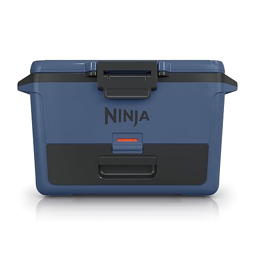 Ninja FrostVault 50qt Hard Cooler with Dry Zone, Integrated Fridge-Temp Dry Storage Drawer, Premium Heavy-Duty Insulated Cooler, Keeps Ice for Days, Lakeshore Blue, FB151CBL