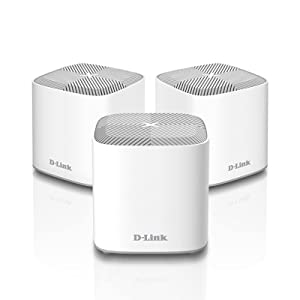 D-Link COVR AX1800 Whole Home Mesh Wi-Fi 6 System - Up to 6500 sq.ft. Coverage, Voice Control w/Amazon Alexa and Google Assistant, Enhanced Parental Controls, 3-Pack (COVR-X1863) AX1800 Mesh Kit 3pk WiFi 6