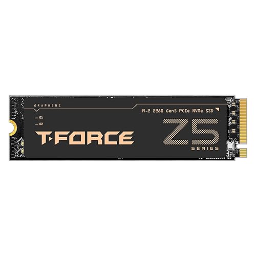 TEAMGROUP T-FORCE Z540 1TB DRAM SLC Cache 3D TLC NAND NVMe Phison E26 PCIe Gen5x4 M.2 2280 Gaming SSD with Ultra-Thin Graphene Heat Spreader Read/Write 11700/9500 MB/s TM8FF1001T0C129 1TB Gen5 Z540