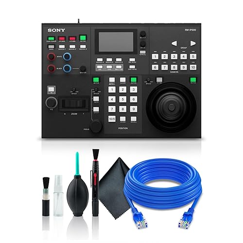 Sony RM-IP500/1 Professional Remote Controller for Select Sony PTZ Cameras RM-IP500/1, Cat5e Ethernet Cable, Cleaning Set