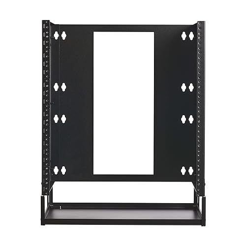 Tripp Lite 12U Wall Mount Bracket Rack Enclosure for Small Switches and Patch Panels, 14.75 inches Deep, Hinged Door for Equipment Access, 5-Year Warranty (SRWO12UBRKTSHEL)