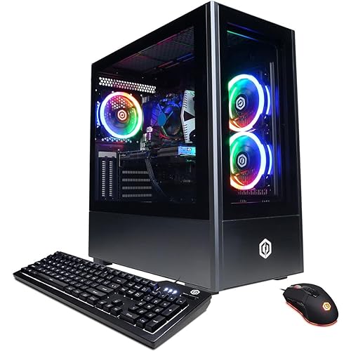 CyberpowerPC Gamer Master Gaming Desktop Computer, AMD Ryzen 7 7700X 4.5GHz, 16GB RAM, 2TB SSD, NVIDIA GeForce RTX 4060 Ti 8GB, Windows 11 Home, Black