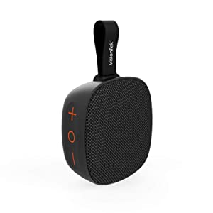 VisionTek SoundCube Wireless Bluetooth Speaker – (Black) with IPX7 Waterproof Rating, Bluetooth 5.0, 6+ Hour Playtime, Built-in Mic, TWS Support, Compatible with Phone/Tablet/TV/Laptop (901313)