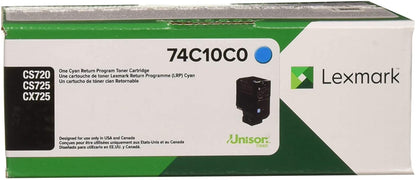 Lexmark 74C10C0 Unison Toner Cartridge, Cyan