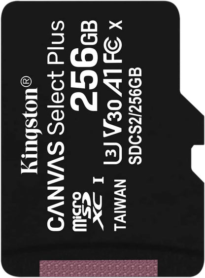 Kingston 256GB microSDXC Canvas Select Plus Class 10 Flash Memory Card SDCS2 Memory
