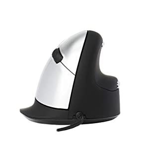 Rgotools R-Go Tools USB Wired Vertical Ergonomic Mouse, Large(Hand Size Above 185mm) / Right-Handed, Black/Silver, 5 Buttons, Resolution (DPI) 500-1500-2000-3500 for Windows, Mac, Linux, Plug and Play Hand Size Right Handed - Wired Black/Silver