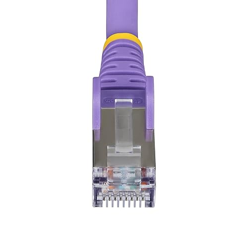 StarTech.com 50ft Purple CAT6a Ethernet Cable, Snagless RJ45, 10GbE, 100W PoE++, S/FTP, 500MHz, 27AWG Pure Bare Copper, LSZH Purple 50 ft.