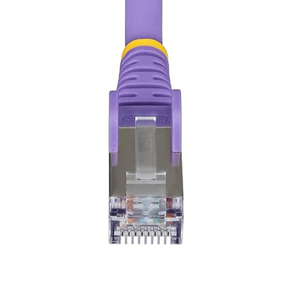 StarTech.com 50ft Purple CAT6a Ethernet Cable, Snagless RJ45, 10GbE, 100W PoE++, S/FTP, 500MHz, 27AWG Pure Bare Copper, LSZH Purple 50 ft.