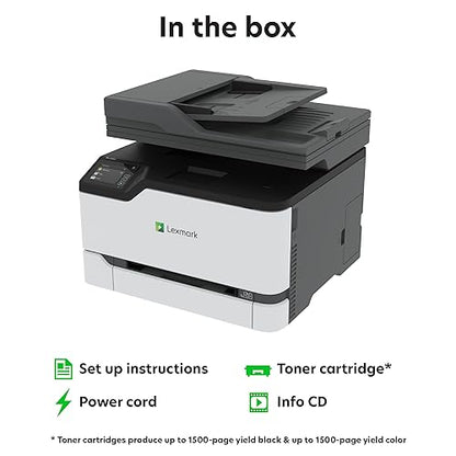 Lexmark MC3426i Color All-in-One Printer with Touchscreen, Multifunction Laser for Office, Wireless, Mobile Ready & Duplex Printing (Print, Copy, Scan, Cloud Fax, 4-Series)