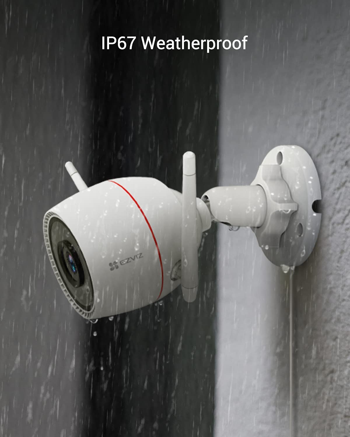 EZVIZ Security Camera Outdoor, 2K WiFi Camera with Motion Alert, Color Night Vision and IP67 Waterproof, AI-Powered Person Detection, Two-Way Talk, Compatible with Alexa Google Home | C3TN C3TN-2K