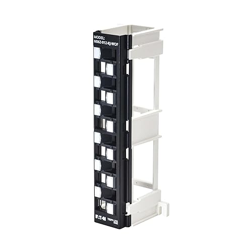 Eaton Tripp Lite 12-Port Wall-Mount Patch Panel for UTP Keystone Jacks, Offset Ports, Vertical or Horizontal Installation, TAA Compliant, Lifetime Manufacturer's Warranty (N062-012-KJ-WOF)