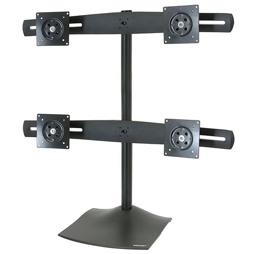 Ds100 Quad-Monitor Desk Stand 4-Monitors Square 2up/2down 1-Base