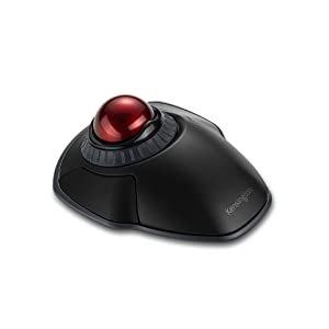 Kensington Orbit Wireless Trackball with Scroll Ring - Black (K70990WW) Black-Red wireless Mouse