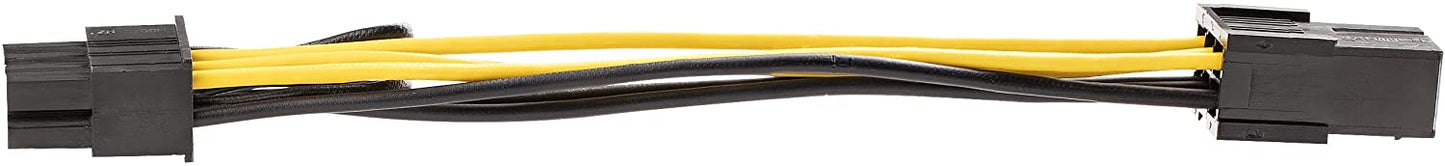 StarTech.com PCI Express 6 pin to 8 pin Power Adapter Cable - Power cable - 6 pin PCIe power (F) to 8 pin PCIe power (M) - 6.1 in - yellow - PCIEX68ADAP,Black, Yellow