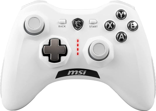 MSI Force GC30V2 White Wireless Gaming Controller, Dual Vibration Motors, Dual Connection Modes, Interchangable D-Pads, Compatible with PC &amp; Android Force GC30 V2 WHITE
